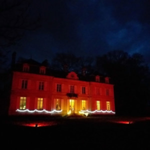 Façade illuminée pour Noël Le château dans sa parure de Noël